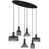 Globo 15648-6H - visilica na sajli jedd 6xE27/60W/230V crna | Eponuda.com
