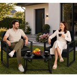  Set vrtnog namještaja: stol i 2 stolice za terasu/ balkon - crna | Shoptok.si