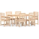  7-dijelni vrtni blagovaonski set od masivne borovine | shoptok.hr