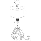 Eglo carlton 2 stona lampa/1,e14, v305, bakar/crni tekstil GVG4XKR | Eponuda.com