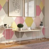 Støraa Bela stranska mizica z mizno ploščo v jesenovem dekorju 49x99 cm Dante – | Shoptok.si