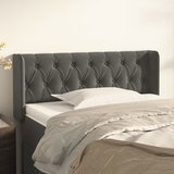  Uzglavlje s ušima tamnosivo 93x16x78/88 cm baršunasto | shoptok.hr