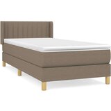  Krevet s oprugama i madracem smeđesivi 100 x 200 cm od tkanine | shoptok.hr