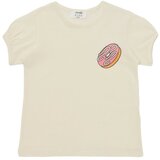 Trendyol Ecru Printed Girl Knitted T-Shirt Cene