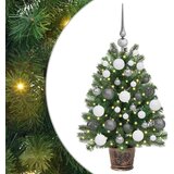 vidaXL Umjetno božićno drvce s 150 LED svjetlima Zelena 65 cm PE i PVC | shoptok.hr