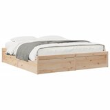  The Living Store Posteljni okvir brez vzmetnice 180x200 cm trdna borovina - Posteljni Okvir, (21495779) | Shoptok.si