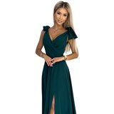 Numoco Long dress with neckline and tie at the shoulders | Shoptok.si