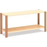 Teulat Ciglasti/u svijetloj prirodnoj boji regal u dekoru hrasta 126x59x43 cm Bona – | shoptok.hr