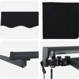  Skrovita tenda Crna 350x250 cm Poliester | shoptok.hr