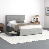 Støraa Sivi tapecirani bračni krevet s prostorom za odlaganje 140x200 cm Rose – | shoptok.hr