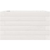  Vrtno cvetlično korito belo 40x40x23 cm trdna borovina | Shoptok.si