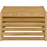  Zunanja miza Masiven les akacije Bela 59 x 59 x 37 cm, (5000270198) | Shoptok.si