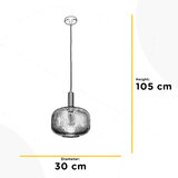  ONLI - Visilica na sajli DOROTY 1xE27/15W/230V beli/sjajni hrom | Eponuda.com