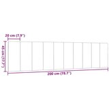 vidaXL Vzglavna stranica svetlo siva 200 cm blago | Shoptok.si