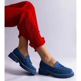 Gemre Henley blue moccasins embellished with rhinestones | shoptok.hr