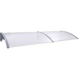  Nadstrešnica za vrata siva i prozirna 200 x 80 cm PC | shoptok.hr