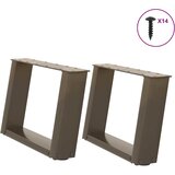  Noge za klub stolić U-oblik 2 kom Prirodni čelik 50 x (30-31) cm Čelik | shoptok.hr