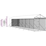 Vanjski kavez za pse s krovom srebrni 2x14x2,5m pocinčani čelik | shoptok.hr