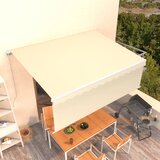 vidaXL Tenda na ručno uvlačenje s roletom 4 x 3 m krem Cijene