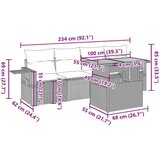 vidaXL 5-dijelna vrtna garnitura od poliratana s jastucima crna - Crna sa spremištem 1 | shoptok.hr