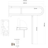Sapho Željezna zidna ručka za kupaonicu 62 cm Handicap – | shoptok.hr