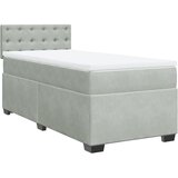 Box spring krevet s madracem svjetlosivi 90x190 cm baršunasti | shoptok.hr