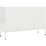 vidaXL komoda bijela 105 x 35 x 70 cm od čelika i kaljenog stakla | shoptok.hr