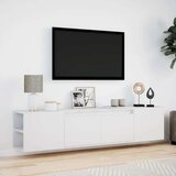 vidaXL Stenska TV omarica z LED lučkami bela 180x31x39,5 cm | Shoptok.si