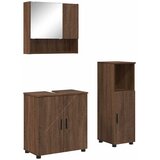  Set namještaja za kupaonicu Zidne s pohranom 3 pcs Smeđi hrast | shoptok.hr