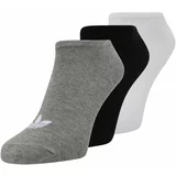 Adidas Čarape 'Trefoil Liner' siva melange / crna / bijela