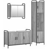  Set ormarića za kupaonicu 3 kom. Siva Sonoma 40 x 36 x 181 cm - Siva Sonoma Ormarić ispod sudopera (3 vrata) + viseći ormarić + | shoptok.hr