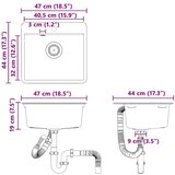  Lavabo - Umivaonik Crna 470 x 440 mm Granit | shoptok.hr