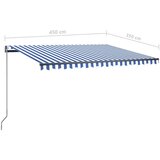  Samostojeća automatska tenda 405 x 350 cm plavo-bijela | shoptok.hr