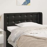  Uzglavlje s ušima crno 83x16x78/88 cm od umjetne kože Cijene