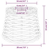  Sjenilo za stropnu svjetiljku smeđe Ø20x15 cm od pruća | shoptok.hr