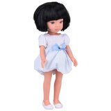  Prekrasna lutka djevojčica s crnom kratkom kosom u bijeloj haljini 33 cm ZA5850 | shoptok.hr