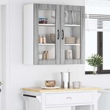  Zidni stakleni ormarić Lucca Siva sonoma 80 x 31 x 80 cm | shoptok.hr