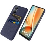 INORCO Ovitek za telefon z dvema režama za kartice za vivo Y100 5G, trdi računalnik + ovitek za mobilni telefon iz blaga, (22036303) Cene