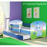  Dječji krevet ACMA s motivom, bočna plava + ladica 160x80 cm 27 Colored Elephant | shoptok.hr