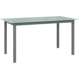 In vrtni stol svjetlosivi 150 x 90 x 74 cm od aluminija i stakla Cijene