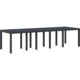  Set za obrok u vrtu s 11 komada antracit plastični ratan | shoptok.hr