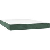  Box spring postelja z vzmetnico temno zelena 140x200 cm žamet | Shoptok.si