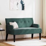 vidaXL Chesterfield klupa Tamnozelena 112 x 65.5 x 75 cm Baršun | shoptok.hr