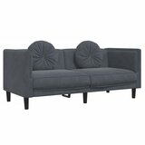  2-dijelni set sofa s jastucima tamnosivi baršunasti | shoptok.hr