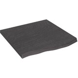 vidaXL Stenska polica temno siva 60x60x4 cm obdelana trdna hrastovina Cene