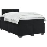  Boxspring krevet s madracem Crna 120 x 200 cm Baršun - Crna 120 x 200 cm Dizajn s rombovima | shoptok.hr