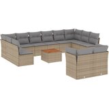  13-dijelni set vrtnih sofa s jastucima bež od poliratana | shoptok.hr