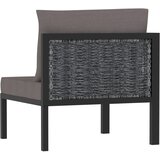  Modularna kutna sofa od poliratana s desnim naslonom antracit | shoptok.hr