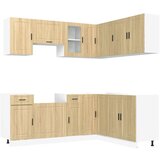 vidaXL 11-dijelni set kuhinjskih ormarića Porto konstruiranog drva | shoptok.hr