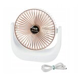  Brezžični prenosni aku. namizni ventilator USB bel | Shoptok.si